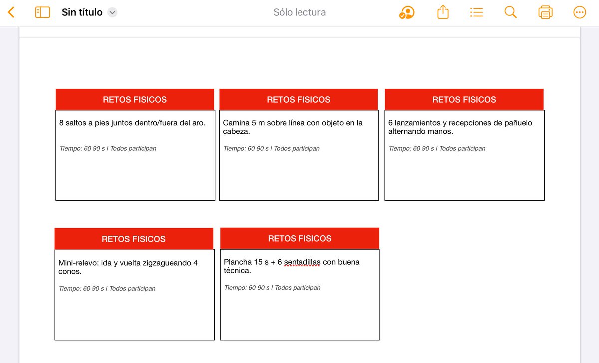 Se formaron grupos de cuatro alumnos, quienes fueron responsables de diseñar sus propios retos. Utilizando un dado digital en el iPad, los estudiantes realizaban los lanzamientos, avanzando por las casillas del tablero y llevando a cabo las actividades propuestas en cada una.