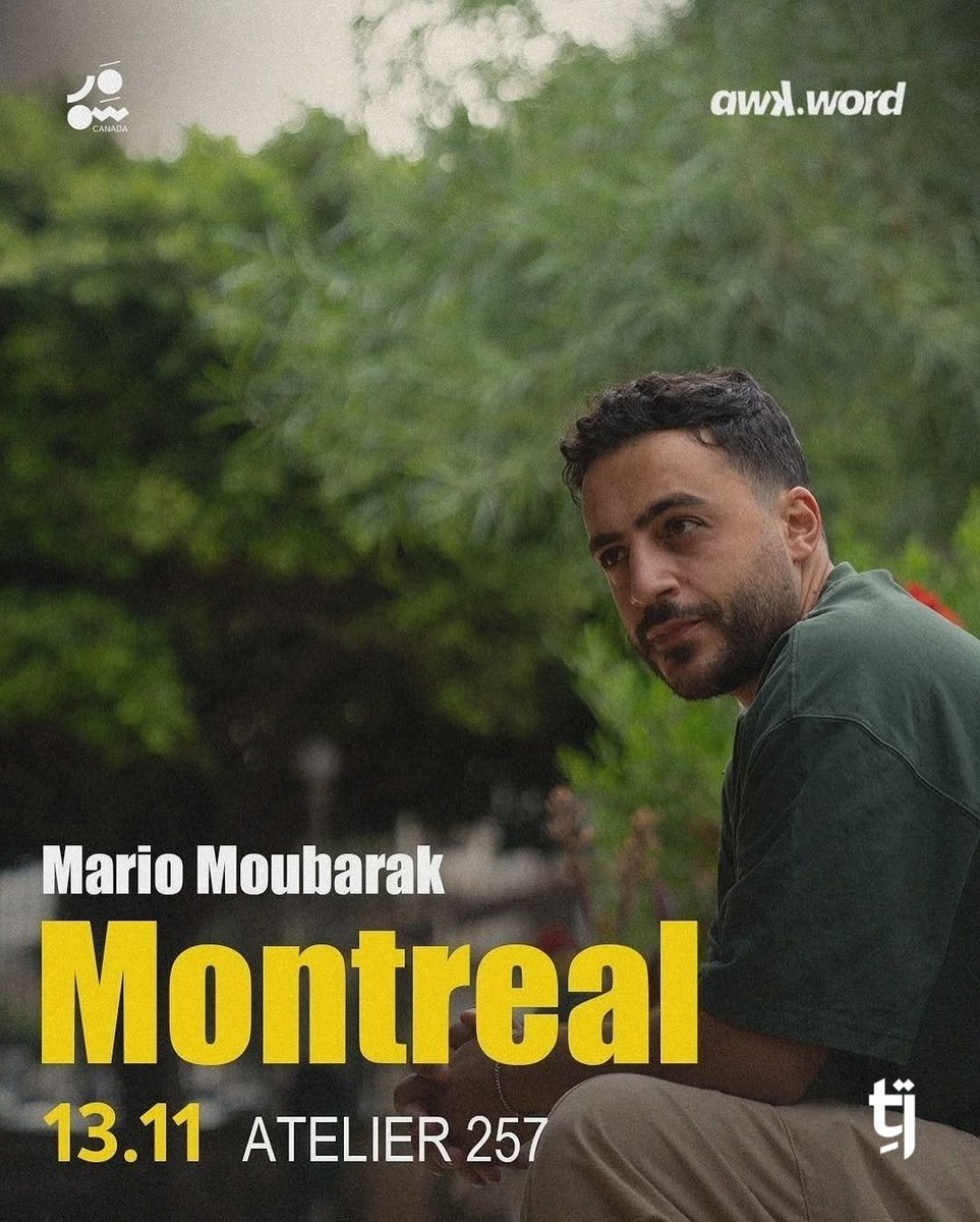 Mario Moubarak live in Montreal!
🗓 Nov 13, 2025 | 📍 Atelier 257
⏰ Doors 7PM | Show 7:30PM

Get ready for a night of pure Arabic stand-up comedy 🔥

Tickets 👉 Link in bio

#MontrealEvents #ArabicComedy #MarioMoubarak