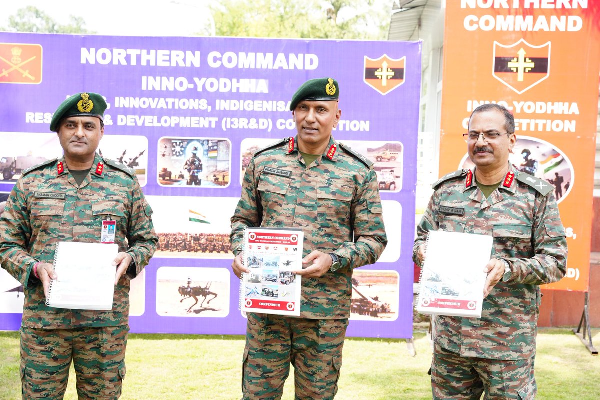 NorthernComd_IA's tweet image. Lt Gen Pratik Sharma, #ArmyCdrNC, interacted with participants of the #NorthernCommand Idea &amp;amp; Innovation Competition, appreciating their creativity, problem-solving approach and commitment to operational excellence. He encouraged continued innovation for future-ready solutions.…