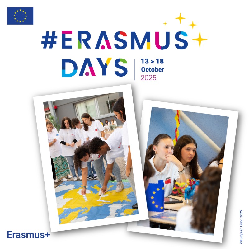 Almost there! #ErasmusDays are coming at lightspeed, and you can still organise an event, or at least attend one – or 5! 🤭  

Get inspired by #ErasmusPlus and make Europe shine. ⭐ 

➡️erasmusdays.eu/events/