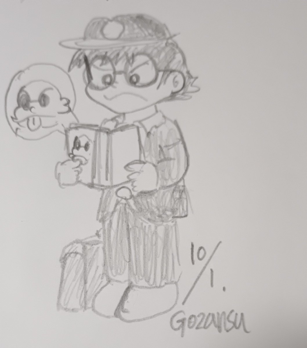 znxts068VyNPTPD's tweet image. メガネの日ということで、飯田橋を描いてみました。オマケにスーパー三蔵も……
#吾妻ひでお　#ななこSOS