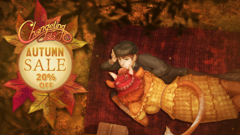 NapoleonArts's tweet photo. It's the Autumn Sale! Changeling Tale, the Art Book and the OST are discounted 20% off through Oct 6!

STEAM - https://t.co/LqNtgklqW3
ITCH - https://t.co/kRL5Ayz3Wz 

Wishing everyone a cozy fall! Time to break out your favorite comfy blanket and play some visual novels! https://t.co/LbStWDME5T