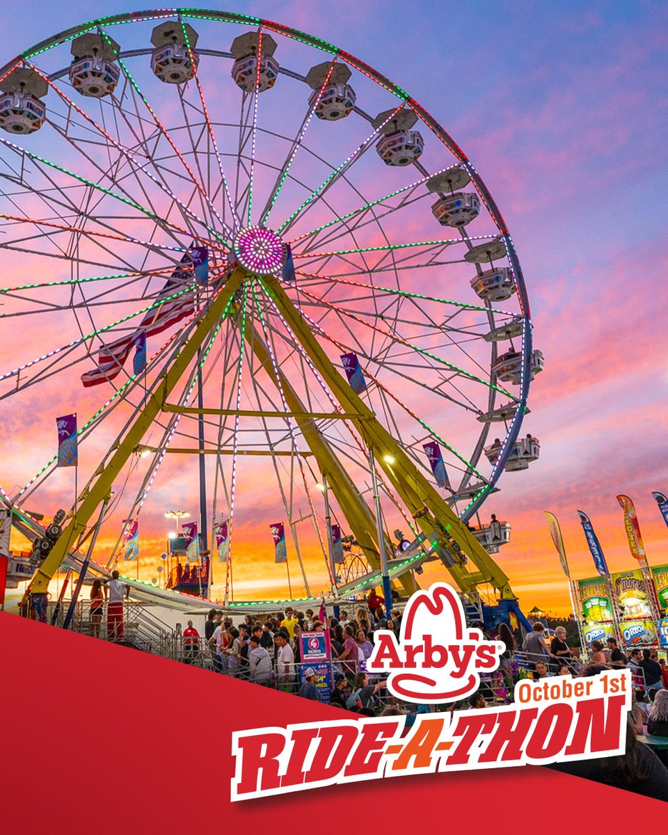 🎢 Arby’s Ride-A-Thon is today! Grab a coupon at your local Arby’s and save $7 on a ride wristband! (Wristbands $47 without coupon. Gate &amp; Extreme Rides not included)