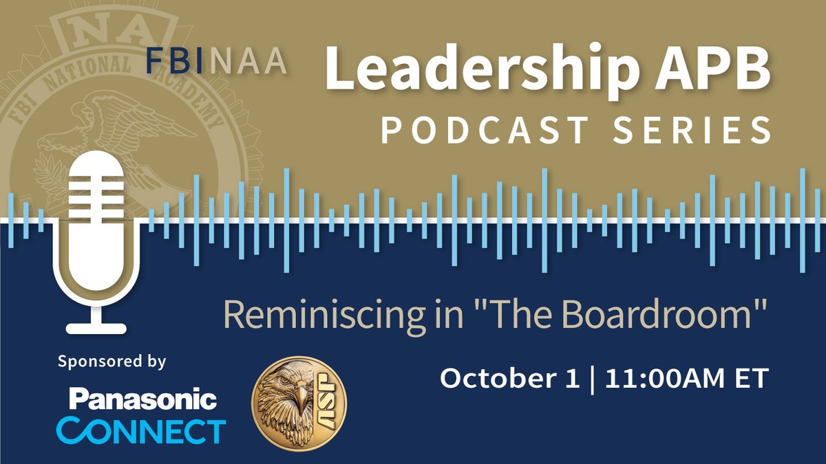 🎙️ New episode out now! Lt. Jeff Tarkington, NA Session 265, &amp; John DeVoe, NA Session 252,  join us in the virtual “Boardroom” to talk NA connections, career growth &amp; leadership.
🎧 Listen here: bit.ly/4nshSSF
Sponsored by <a href="/panasonicNA/">Panasonic North America</a> &amp; <a href="/aspusa/">ASP Inc</a>.
#FBINAA #Podcast