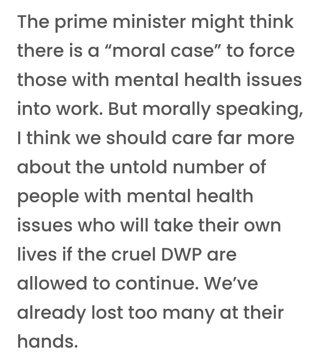 Another superb take-down by <a href="/RachelCDailey/">Rachel Charlton-Dailey</a> of Starmer's neoliberal claptrap &amp; recent "initiative" to cajole people who are too chronically ill &amp; disabled to work...into work

The thing that's too easily forgotten by these ghouls is the real human cost that inevitably follows 👇