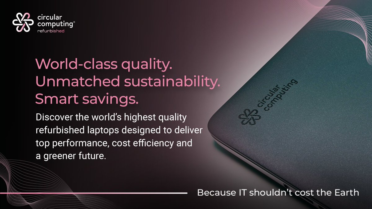 At #CircularComputing, we deliver the world’s highest quality #refurbishedlaptops – carbon-neutral, cost-effective &amp; #Windows11 ready. Perfect screens, 3-hour stress tested &amp; sustainably packaged.

Ideal for #educational &amp; #charitable orgs.

Learn more: circularcomputing.com/refurbished-la…