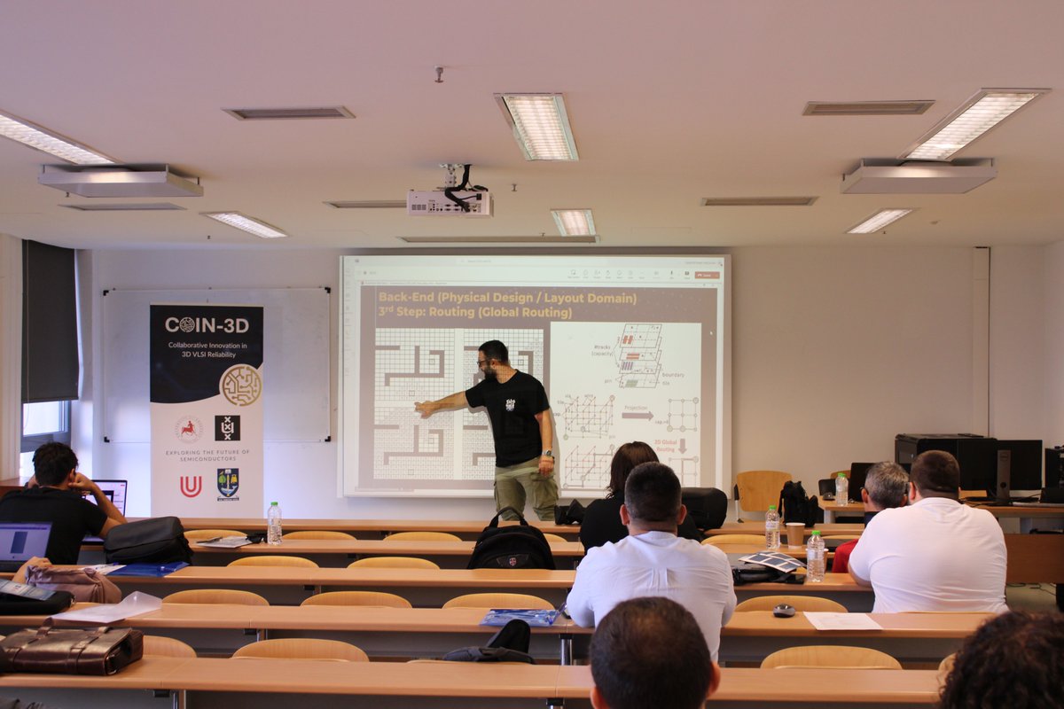 coin3d_project's tweet photo. Day 3 of the EDA Chiplet Reliability Summer School brought great talks &amp; discussions — big thanks to today’s speakers for sharing their expertise!
#Day3 #EDA #Chiplet #Reliability #COIN3D_EU https://t.co/qtBUuFyNq8