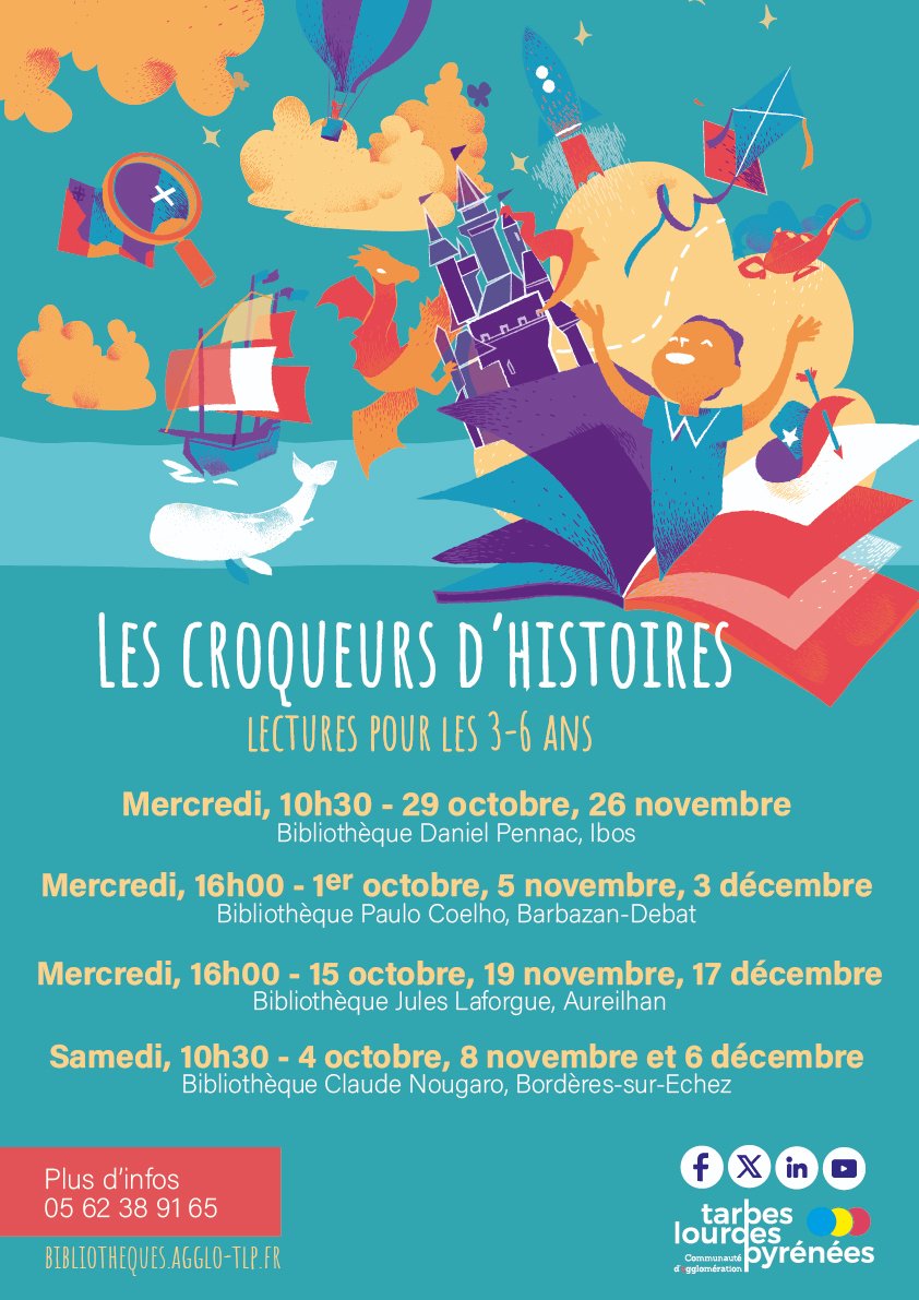 𝗟𝗲𝘀 𝗰𝗿𝗼𝗾𝘂𝗲𝘂𝗿𝘀 𝗱’𝗵𝗶𝘀𝘁𝗼𝗶𝗿𝗲𝘀

La bibliothèque Claude Nougaro de Bordères-sur-L'échez vous convie à un nouveau rendez-vous des croqueurs d'histoires ce samedi 4 octobre à 10h30.

Durée : 30 min
Entrée libre