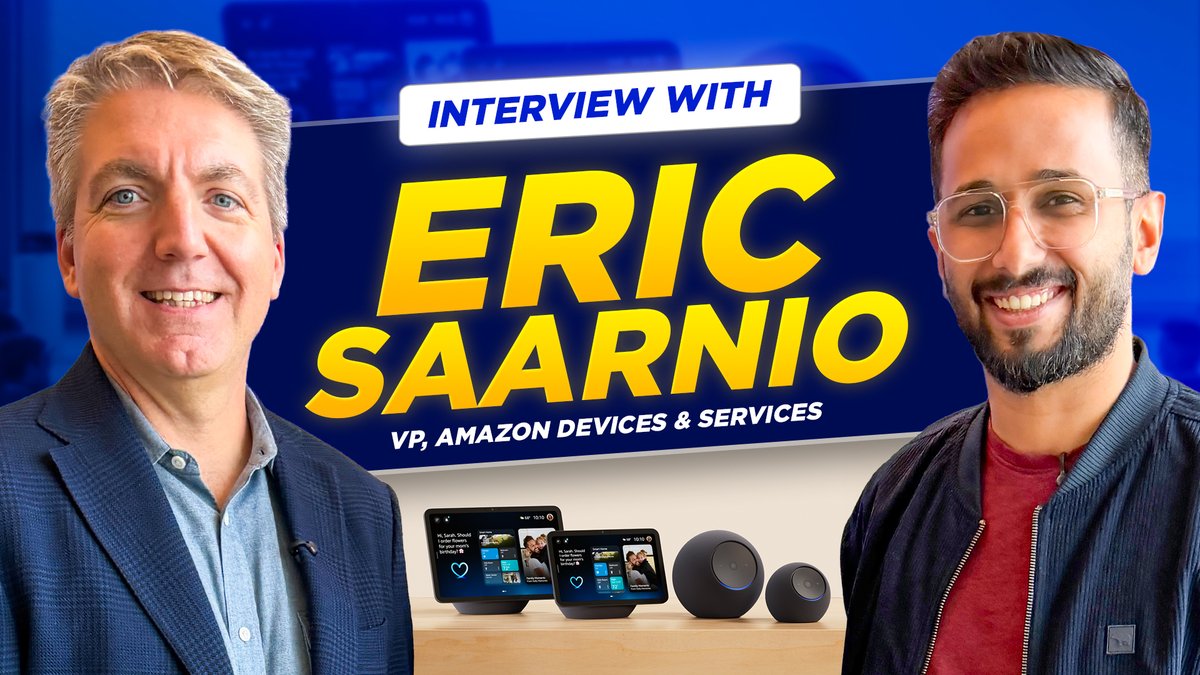 digitindia's tweet image. In this exclusive chat with Eric Saarnio, VP of Amazon International, We explore how Alexa is evolving, the future of Echo and Kindle in India, and the trend of bigger, louder Echo speakers. 

Watch the full interview here- youtu.be/6jNjG2y4Hsk

#Amazon #TechInterview #digit