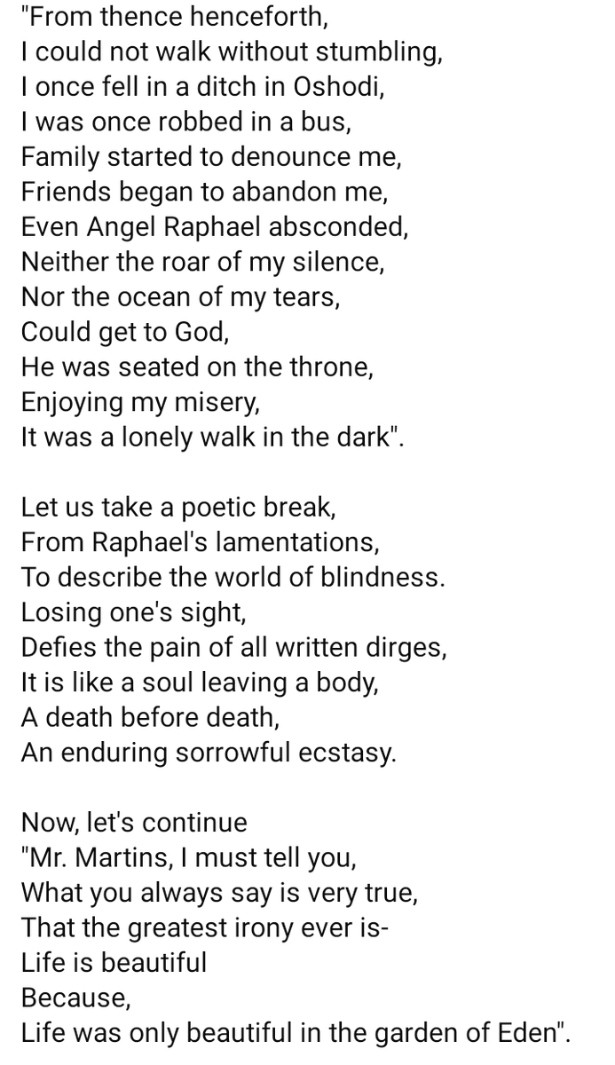 Martins_ugwu's tweet photo. I wrote a poetic eulogy to my friend @ChukwuChikwado who went blind on this day, 18 years ago. Every time Nigeria celebrates independence, he's reminded of the day nature snatched his most precious gift- the gift of sight.

He is now a lawyer and a human rights activist. https://t.co/fxNqANIajy