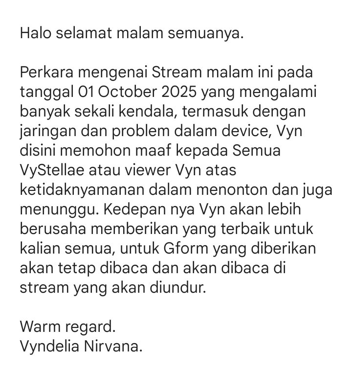 VynVana's tweet photo. Important announcement for 
01 October Stream https://t.co/D4g96CKq57