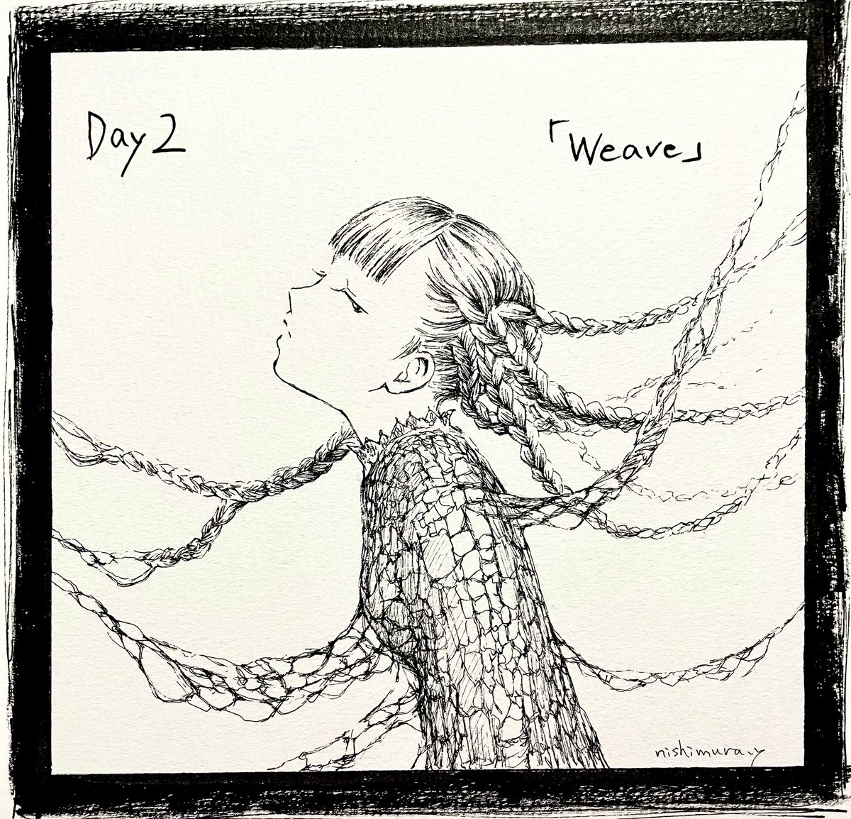 nishimurayukio7's tweet image. #inktober2025
#inktober

Day2
「Weave」編む