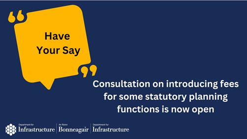 Infrastructure Minister Liz Kimmins has today launched a public consultation to introduce planning fees for non-material change and discharge of conditions planning applications.

Read more here:  infrastructure-ni.gov.uk/news/kimmins-l…