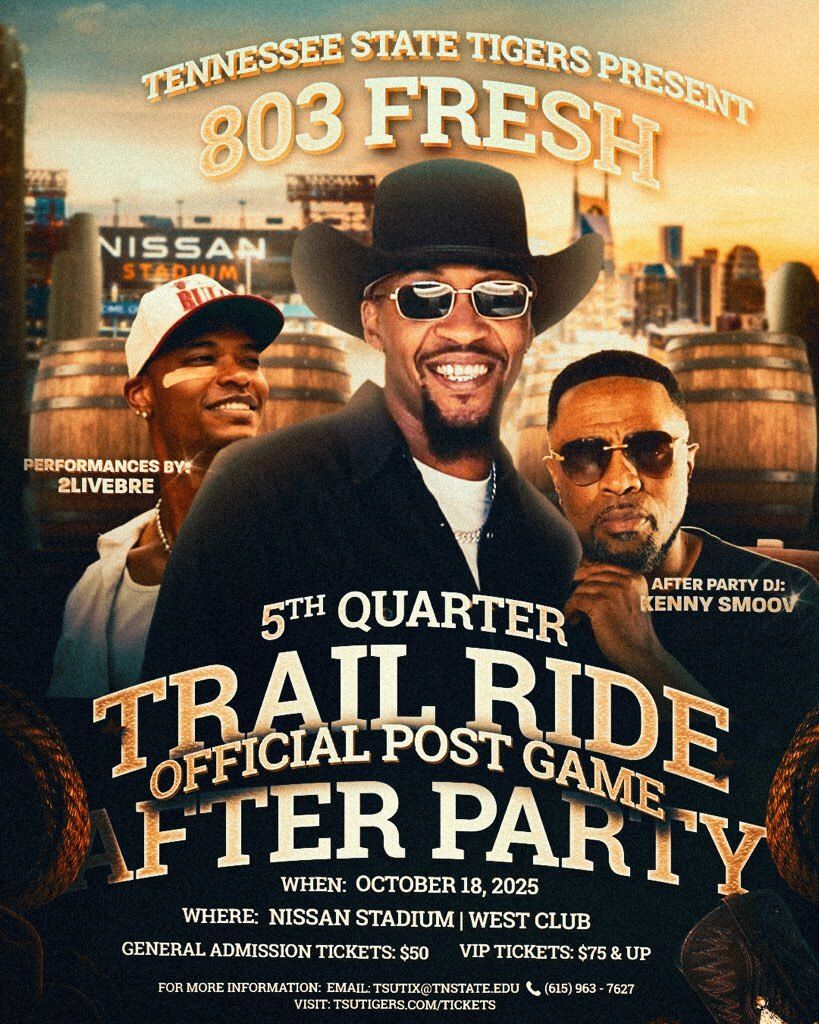 Mr. Boots on the Ground is coming to shutdown the TSU Homecoming 5th Quarter Event at Nissan Stadium.  Get tickets 🎟 at tsutigers.com/tickets