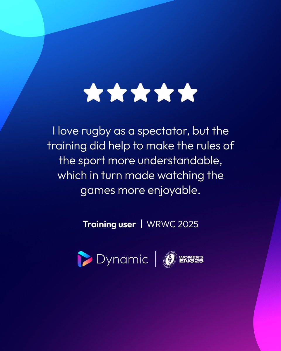 The Women's Rugby World Cup was a success thanks to amazing volunteers! We're thrilled our digital learning helped volunteers from all backgrounds, and we love that they had fun! 🏉 #Growth #DigitalLearning #SportForAll