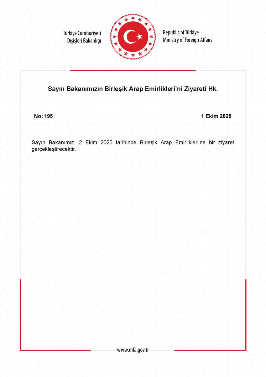 Sayın Bakanımızın Birleşik Arap Emirlikleri’ni Ziyareti Hk. mfa.gov.tr/no_-195_-sayin…