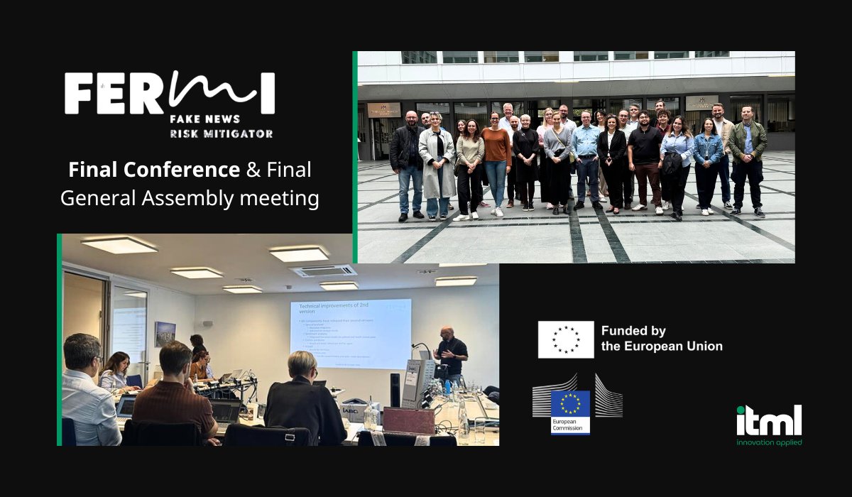 ITMLGR's tweet image. 🚀 ITML joined the @fermi_project  Final Conference + Final GA in Berlin!
Highlights:
 🔹Platform v2 upgrades, testing &amp;amp; KPIs
 🔹Innovation mgmt. &amp;amp; commercialization scenarios
Great teamwork with the @fermi_eu consortium! 🙌
#Civilsecurity #HorizonEurope