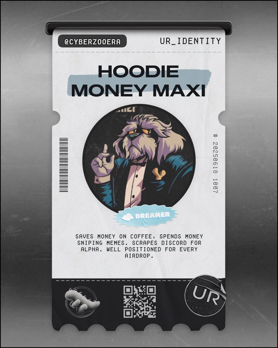 cyberzooera's tweet photo. Just claimed my UR IDENTITY 🧾

Take the quiz → reveal who UR

@UR_Global is launching soon, join the community. https://t.co/cOOho6gcBW