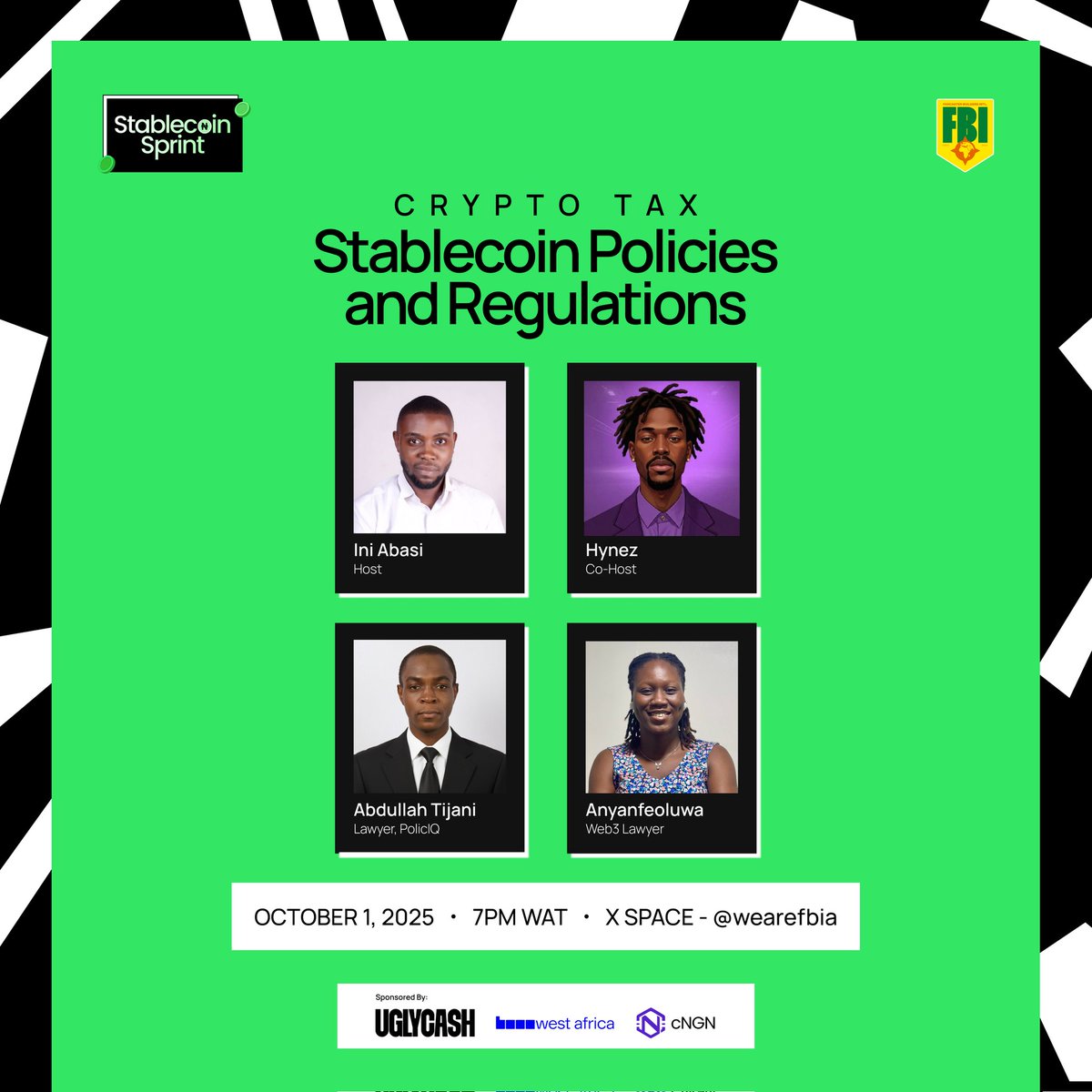 wearefbia's tweet photo. 🇳🇬Nigeria just announced a plan for crypto tax 🏛💰

-What does this mean for stablecoins, businesses, and creators?
-How should Africa regulate stablecoins moving forward?

Join leading voices in crypto policies and innovation
@AbdullahAtijani
@ShaperofCulture as we discuss

👉Crypto Tax in Nigeria & Stablecoin Regulation in Africa on a space🎙️

📅 1st October
⏰ 7pm WAT

🎙️Hosts: @iaminiekanem
@defihynezz 

Don't miss this🫵