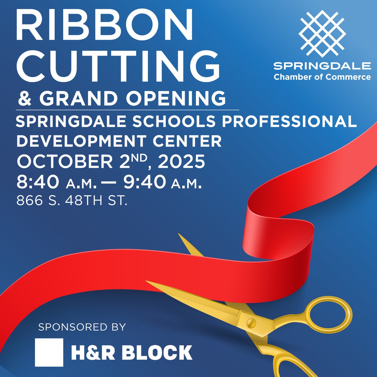 SpringdaleCofC's tweet image. 🎉 Springdale Schools Opens New Professional Development Center! 🎉
Join us as we celebrate the grand opening of the Springdale Schools Professional Development Center.
📍 866 South 48th Street, Springdale, AR
🗓 Thursday, October 2
⏰ 8:40 a.m.