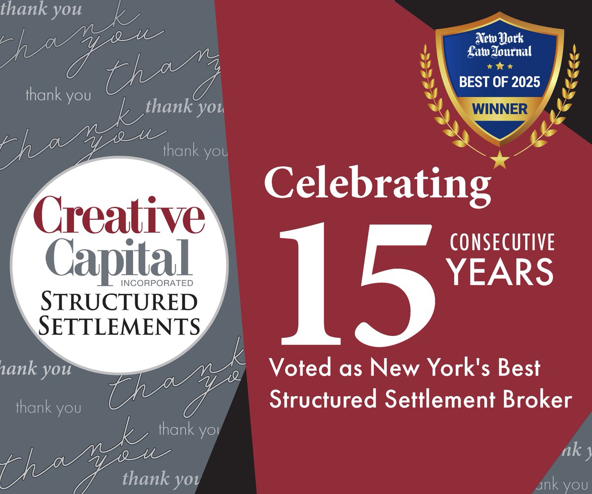 CCI_Structures's tweet image. 🏆  We&apos;ve been named the Best #StructuredSettlement Provider in the NY Law Journal Best of - for the 15th year in a row!

We’re grateful for your continued support and look forward to many more years of partnership together.

Thank you for making this achievement possible.