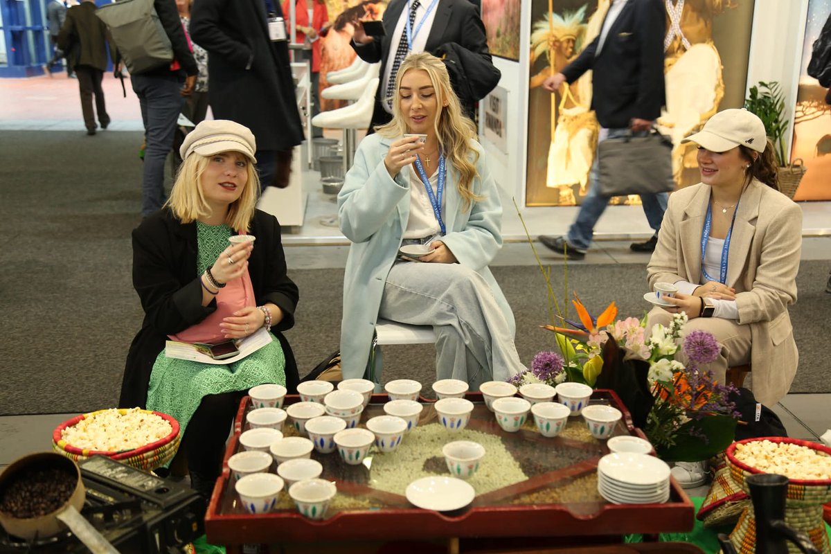 MFAEthiopia's tweet photo. Happy International Coffee Day from Ethiopia, the birthplace of coffee! 🇪🇹

More than just a cash crop, coffee holds a special place in Ethiopian culture, bringing families and friends together through a beautifully choreographed coffee ceremony found nowhere else. 

Visit Ethiopia and savor the finest coffee at its birthplace.

https://t.co/mwe0jDPULT  
Via @Landoforigins

#LandOfOrigins #VisitEthiopia #EthiopianCoffee #CoffeeCulture #InternationalCoffeeDay #CoffeeDay