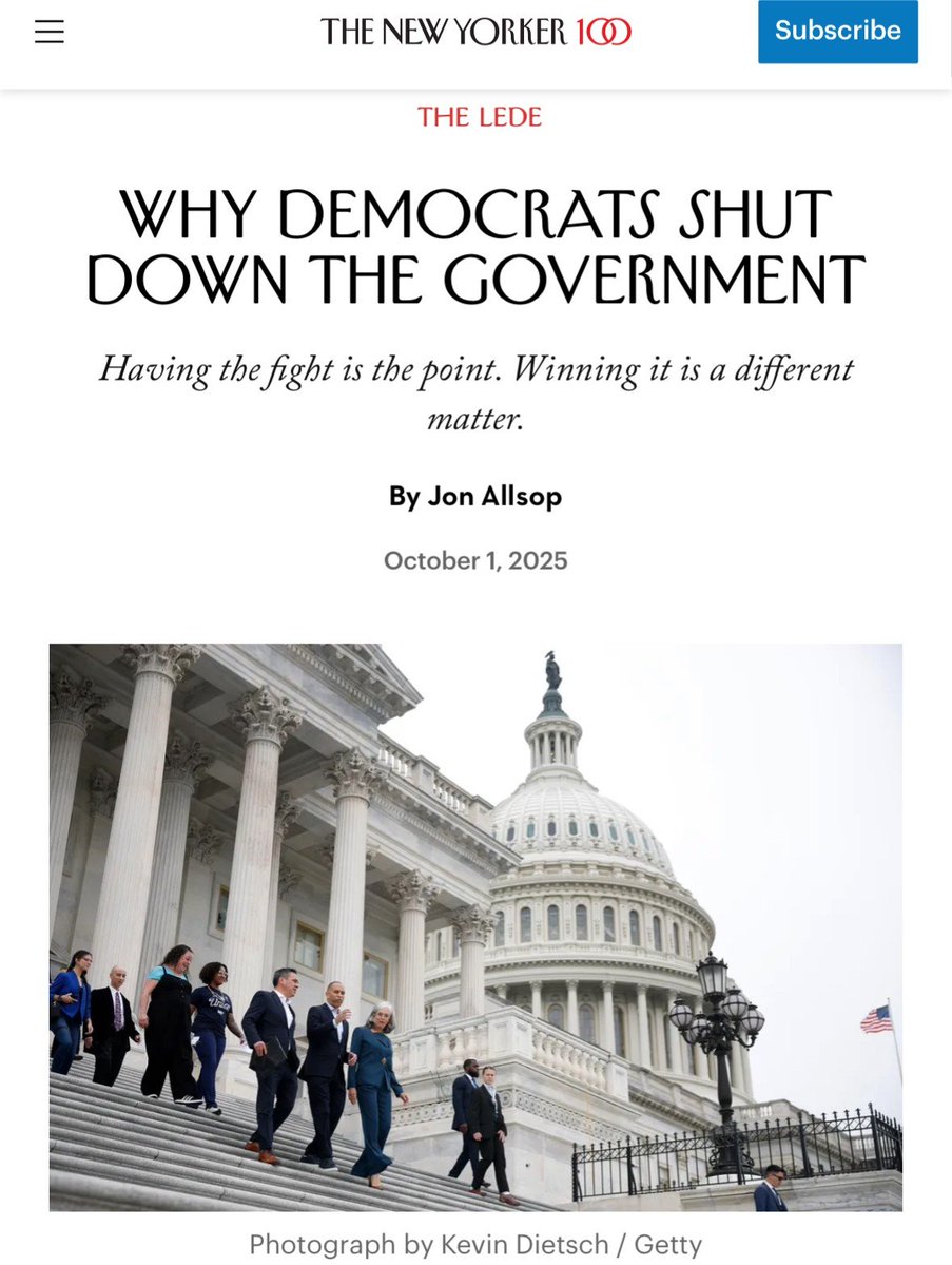 They can't spin it any other way...

It's a Democrat shutdown.