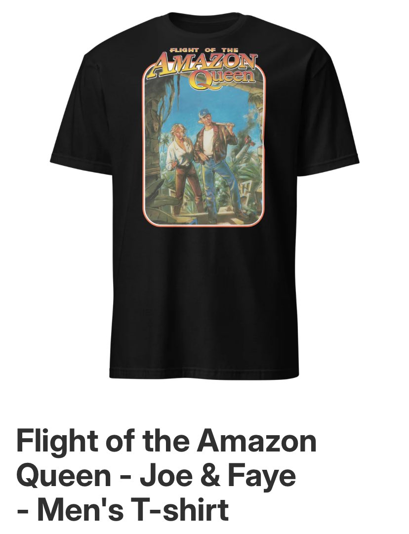 Want to celebrate a 90s classic?
Get your Flight of the Amazon Queen official merch right here! 

adventuregamemerch.com/products/fligh…