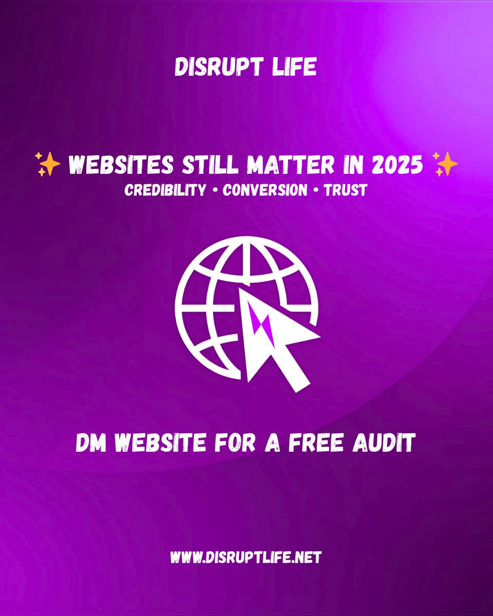 disruptlifetech's tweet image. 🌐 Apps &amp;amp; socials dominate,
but your website is still your brand’s anchor for trust + conversions.
Would you trust a biz without one? 🤔

👉 DM WEBSITE for a free audit.

@disruptlifetech | disruptlife.net
.
.
.
#Disrupt #InnovatorsUnite #TechGameChanger