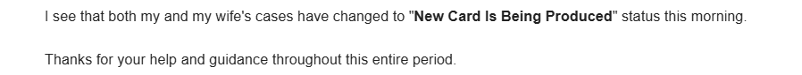 AttyStevenBrown's tweet photo. Did @BaniasLaw and my litigation efforts with @rnlawgroup for an #AOSDelay lead to one of the first green cards issued for FY 2026? We just received this email! https://t.co/4UnMvUg9F4