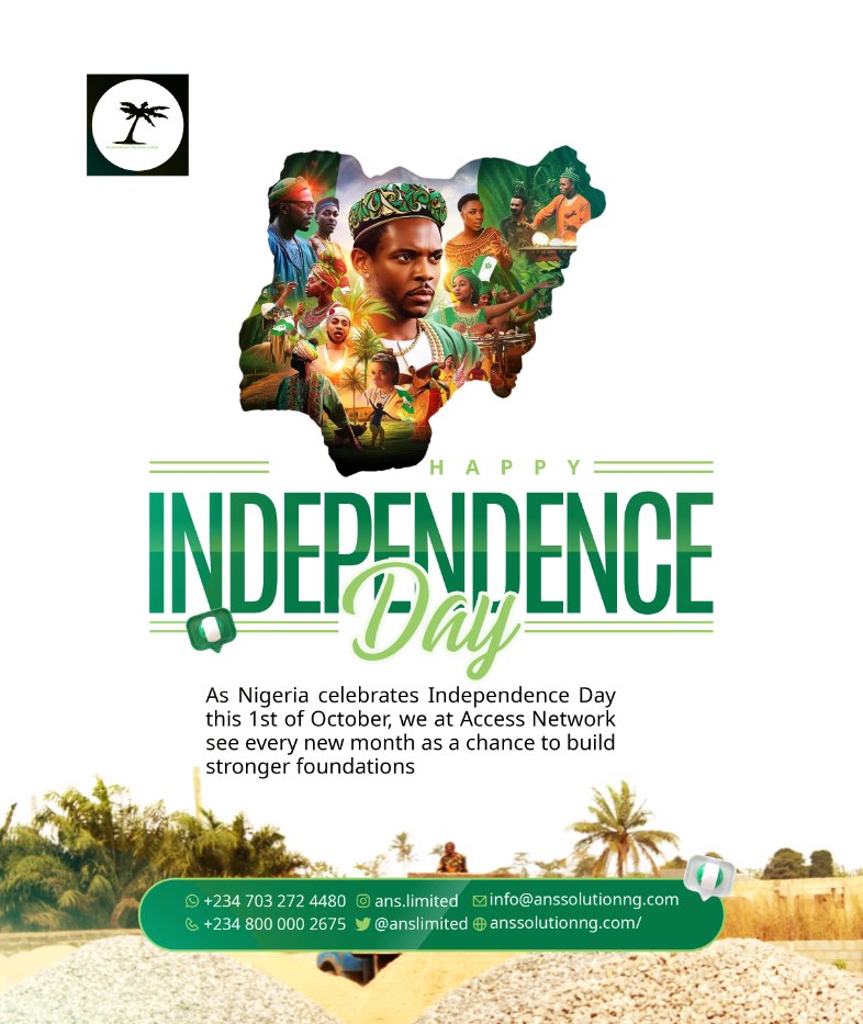 anslimited's tweet image. 🇳🇬 Independence is more than freedom—it’s building your future. Secure yours with ANS. 🏡✨ 

#NigeriaAt65
#Kobape
#ANSL
