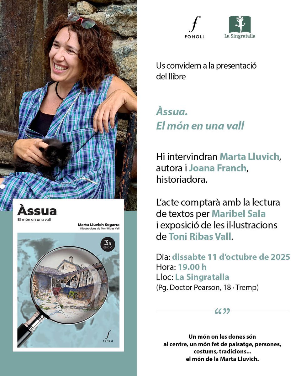 Tremp és protagonista de la primera pàgina del llibre i de l'última. Casualitat o serà producte de la relació entre els dos Pallars.
Si voleu saber què hi explico, us espero a Tremp l'11 d'octubre. Estaré a la <a href="/lasingratalla/">La Singratalla</a>

Arrenco la segona tongada de presentacions.