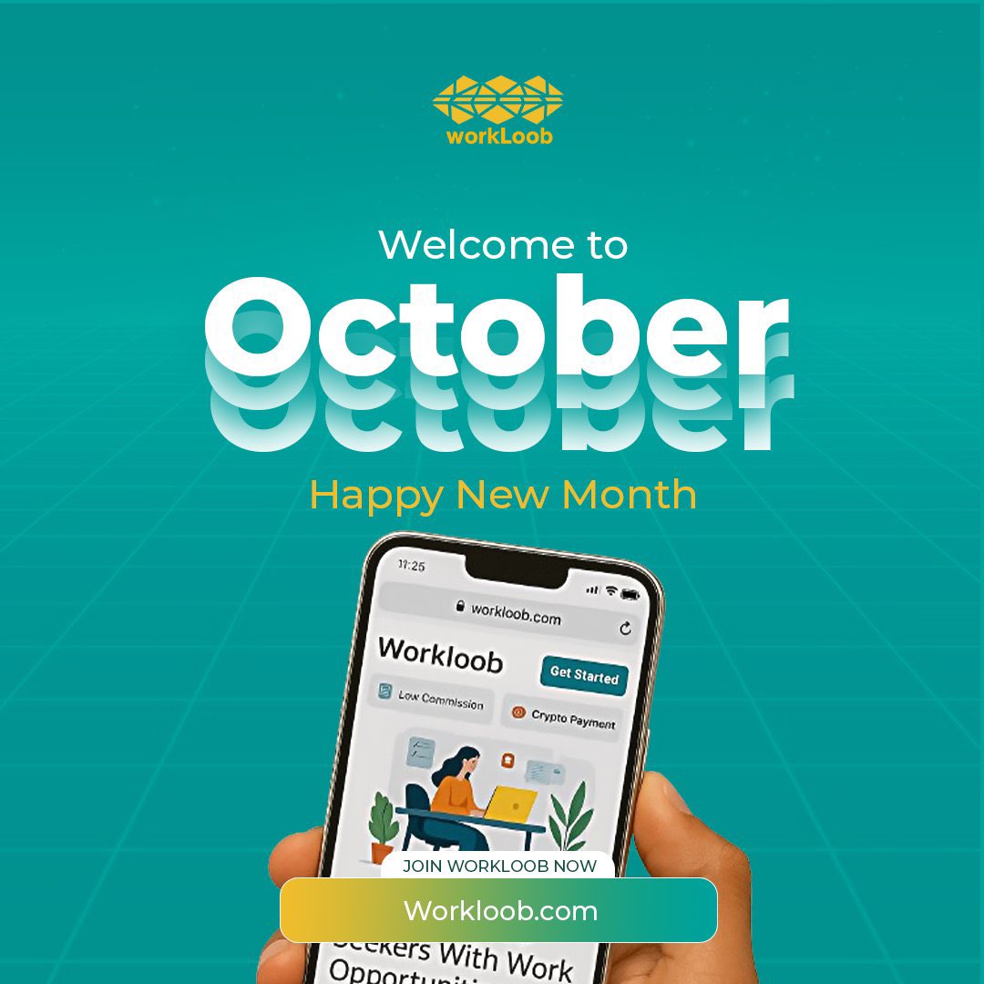 preciousFoni1's tweet photo. โจ Happy New Month, WorkLoob fam! ๐
New block, new vibes, new wins. Letโs keep
building the future of work Web3 style! ๐ผ๐
#WorkLoob #Web3 https://t.co/oCpISiExxn