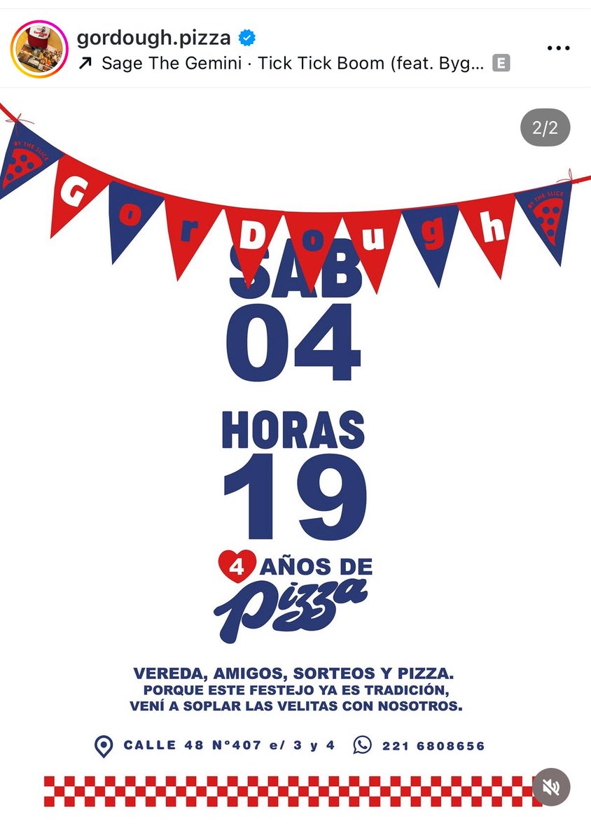 lutitravelguide's tweet photo. 11) Queda un plan del sábado a la tardecita / noche  y es el aniversario de la queridísima Gordough pizza NYC style indiscutida de la ciudad. Festejan en la vereda de la pizzeria sus 4 años.  

📍48 3 y 4 https://t.co/8OjIxxEfOB