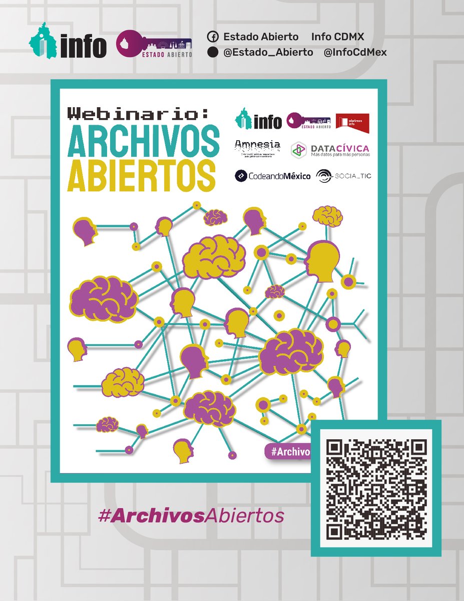 Estado_Abierto's tweet image. ¡Ya está disponible la Memoria del  📂Webinario: #ArchivosAbiertos 🗂️🤗🗄️✨ ‼️

👁️Consulta contenidos, materiales y reflexiones de especialistas sobre el tema:
🔗: goo.su/GHyMEzk