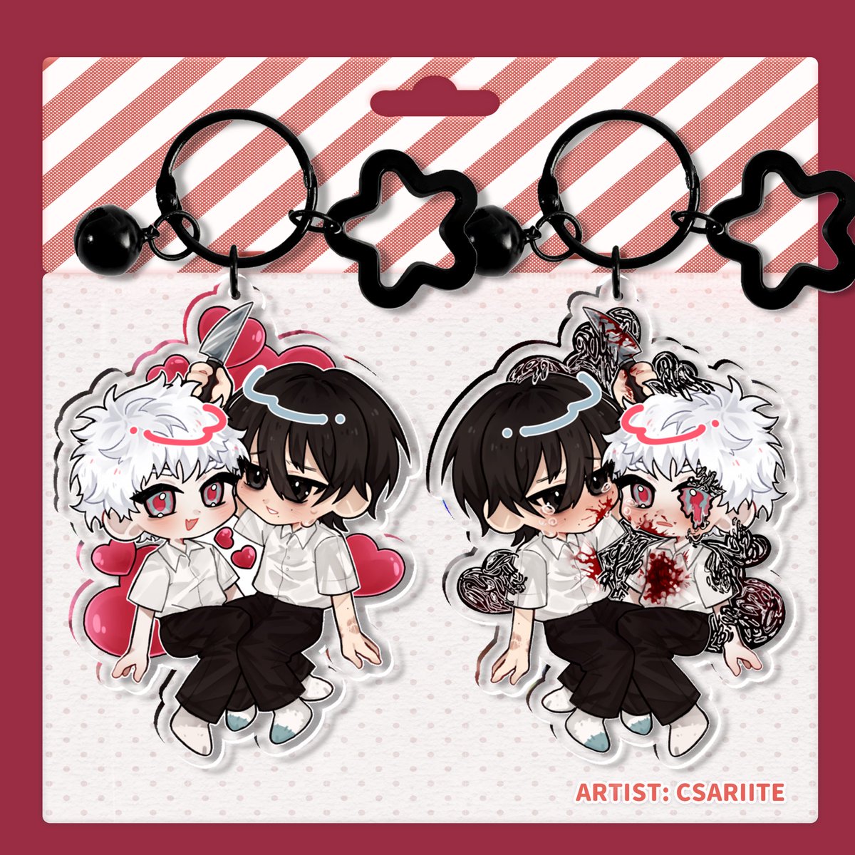 The Summer Hikaru Died - Double sided keychains are now available in my shop! 🖤

acggoods.com/product/the-su…

Doomed yaoi merch…