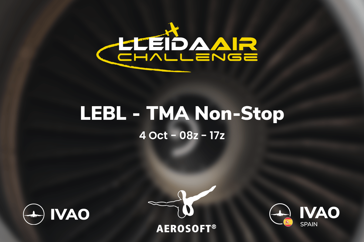 IVAOES's tweet image. ¡El Lleida Air Challenge 2025 ya esta aquí! Para celebrarlo, os traemos dos eventos virtuales de los mas divertidos donde también los estaremos retrasmitiendo desde nuestro stand presencial 🤙🏻