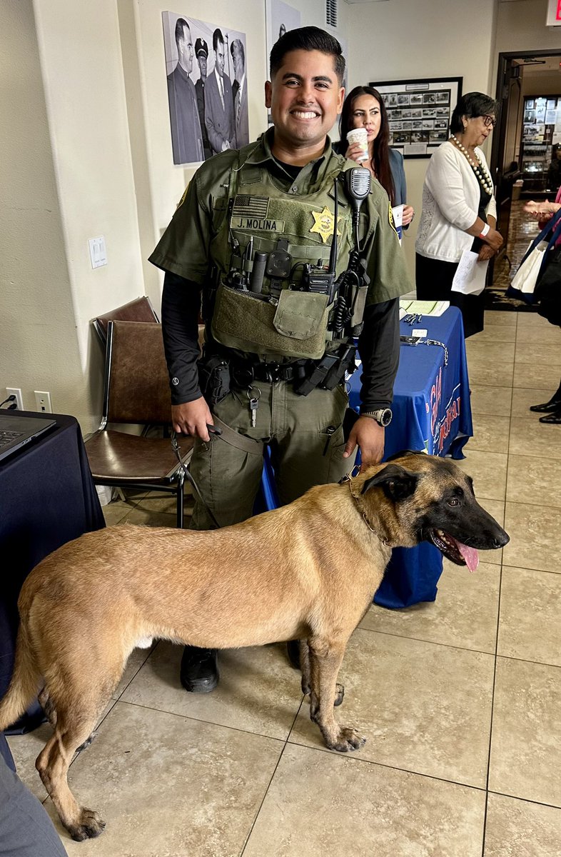 AOCDS1's tweet photo. 🐾 The @OCSheriff K-9 Unit stopped by for a visit at the AOCDS Health Fair! It was an honor to meet these incredible dogs and their handlers in action. https://t.co/KmVYDiHEh9