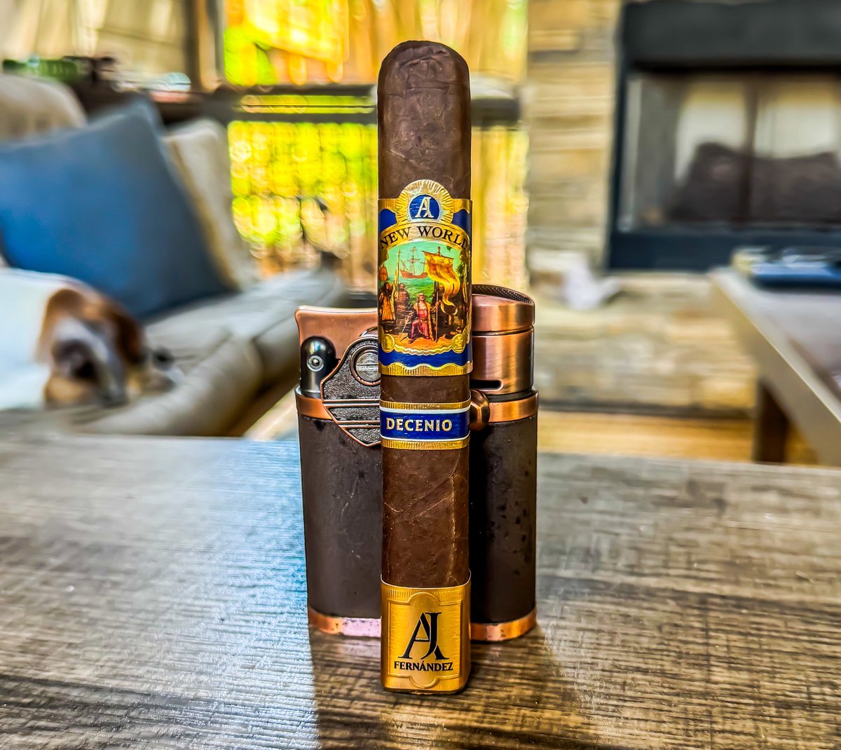stogiedad's tweet photo. Afternoon smoke while I wrap up some quotes, then heading to the Homecoming Parade to see my daughter.  #nowsmoking an @AJFcigars #NewWorld #Decenio and thoroughly enjoying it!  #CigarsOnX #CigarLife #BOTL https://t.co/jrJAMjHZfs