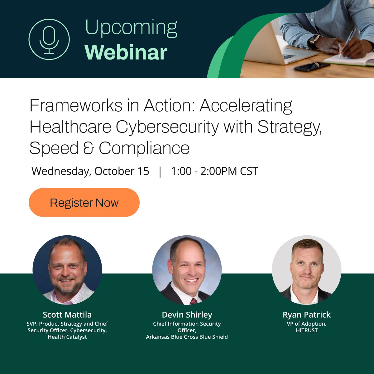 Cybersecurity Leaders: Ransomware attacks, regulatory pressure, and partner vulnerabilities are accelerating. Senior healthcare leaders cannot afford to take a reactive stance.
 
Join us for this live, expert-led webinar. Reserve your spot today: ow.ly/nC1h50X5gU7