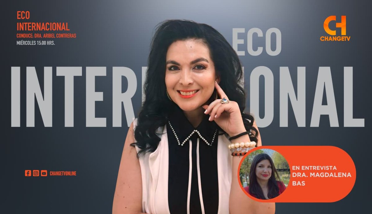 ⭕ "El futuro del multilateralismo" se titula nuestro programa de hoy en #EcoInternacional por <a href="/changetvonline/">Change TV Online</a> 📺. ¿Será que la respuesta a ese futuro se llama minilateralismo? Descúbrelo hoy 3 pm con nuestra invitada: la Dra. <a href="/magdabasv/">Magdalena Bas</a>.

📱
facebook.com/share/p/1K4VQJ…