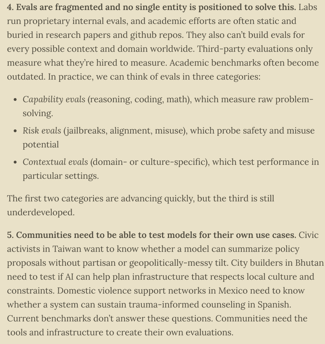 divyasiddarth's tweet image. Wrote some notes on CIP&apos;s work on contextual evals as a collective intelligence problem -- 

blog.cip.org/p/notes-on-bui…