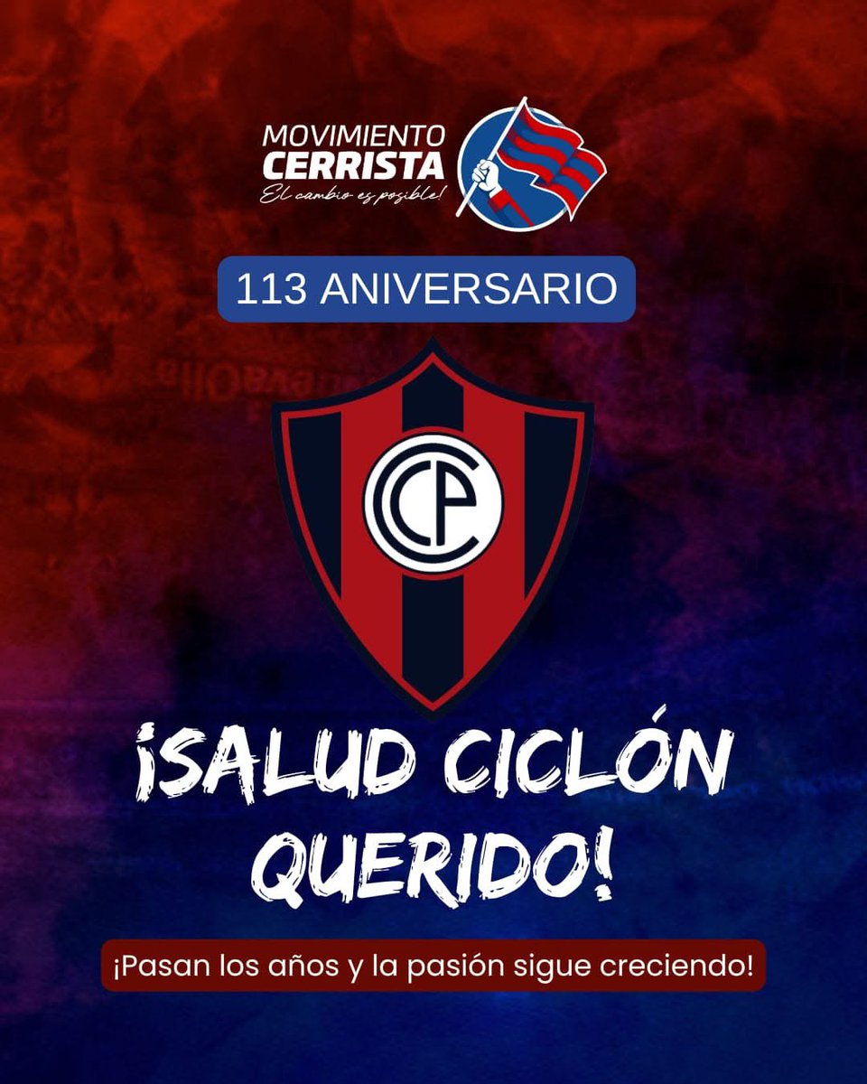 ¡Salud Ciclón querido!❤💙