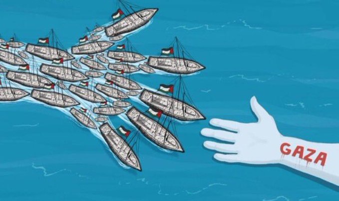 Dualarımız ve kalbimiz İnsanlığın onurunu kurtaracak #Sumud Filosu ile beraber... 

Yaşasın nehirden denize özgür Filistin!.. 

Bir sabah gelecek kardan aydınlık...

#FreePalestine 

#FreePalestineGaza