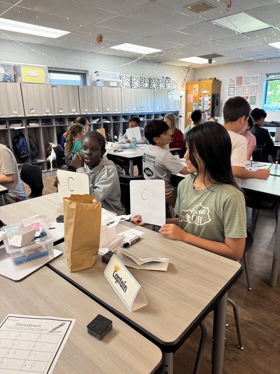 Today we used the Kagan Structure Showdown to review for science. Students loved leading their table’s discussion as the captain!