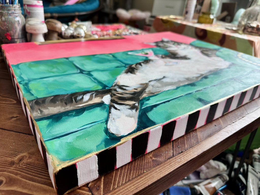 Favorite pet portrait I’ve painted yet 💅🧑‍🎨