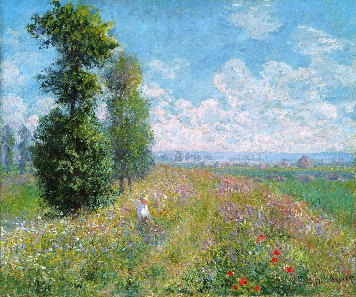 Claude Monet 
Meadow with Poplars - 1875