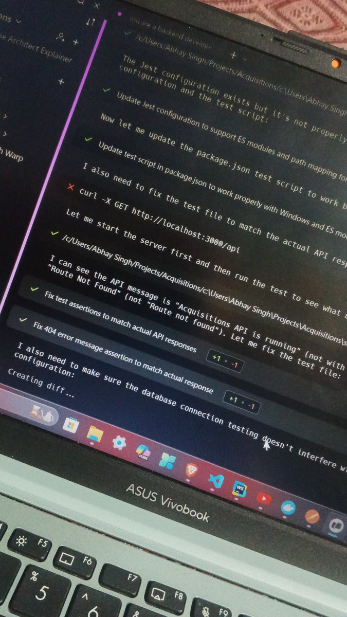 abhay_0103's tweet image. Ok now I am loving warp this helping me a lot in my project better then any other ai tools and also it&apos;s in build ai agent, terminal helping a lot

Loved it @warpdotdev  

#buildinpublic #SoftwareDevelopment #api #testing #development