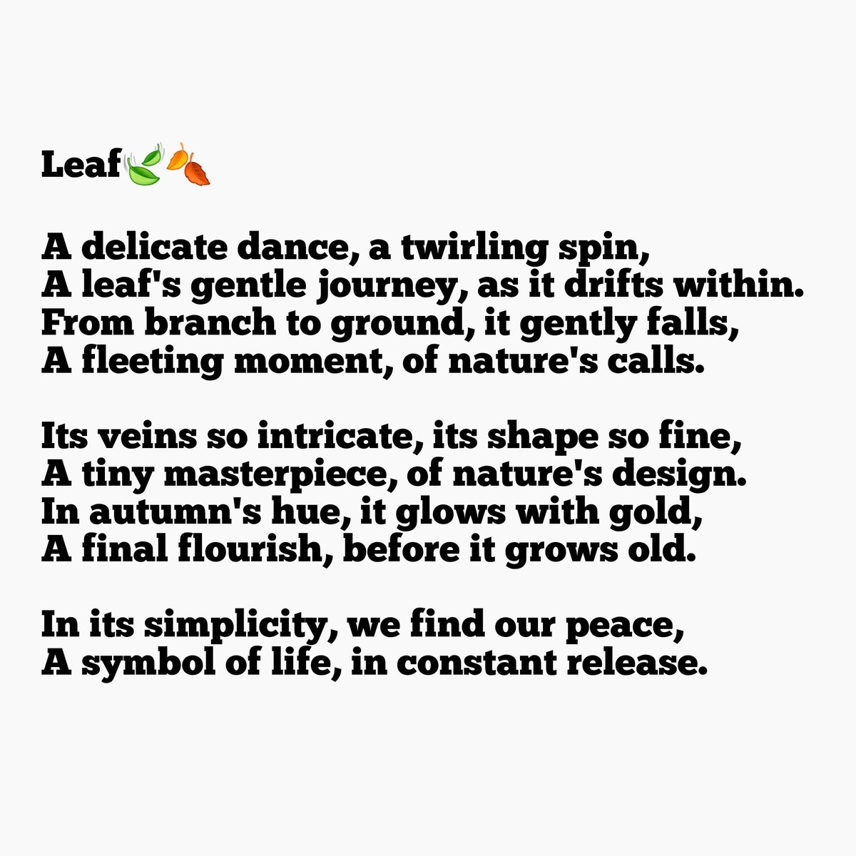 jakhu_'s tweet photo. #Leaf #poem #poetry🍂 https://t.co/UZb34FtbMC