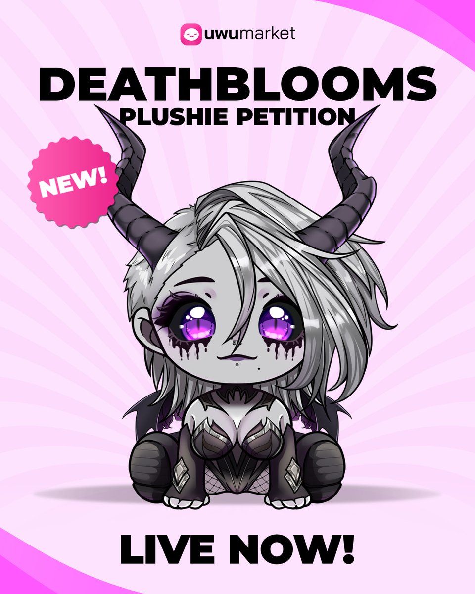 📢‼️BIG ANNOUNCEMENT‼️

WE OFFICIALLY HAVE A PETITION FOR A BLOOM'S PLUSHIE FROM @SHOPUWUMARKET!

If we can get 100 Snackrifices to pledge for the plush for only💲2 within 30 days,  it can become a reality!  

PLEDGE NOW: uwumarket.us/products/death…

#Vtubers #deathbl00ms #plushie